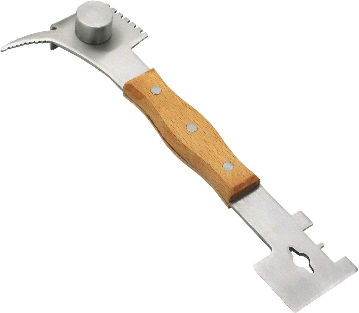 Beekeeping tools: hive tool, comb lifter, comb scraper, multi-tool