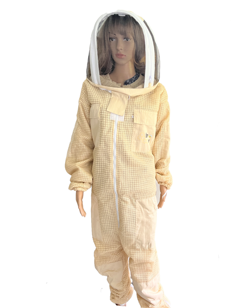 Imkeranzug Overall Schutzanzug Bienen Belüftet Beige Creme