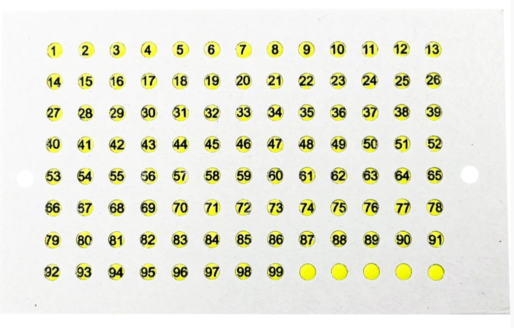 Leucht Opalith Plättchen zum Königin Markieren Zeichenplättchen Classic 104 Königin Nummern 1-99