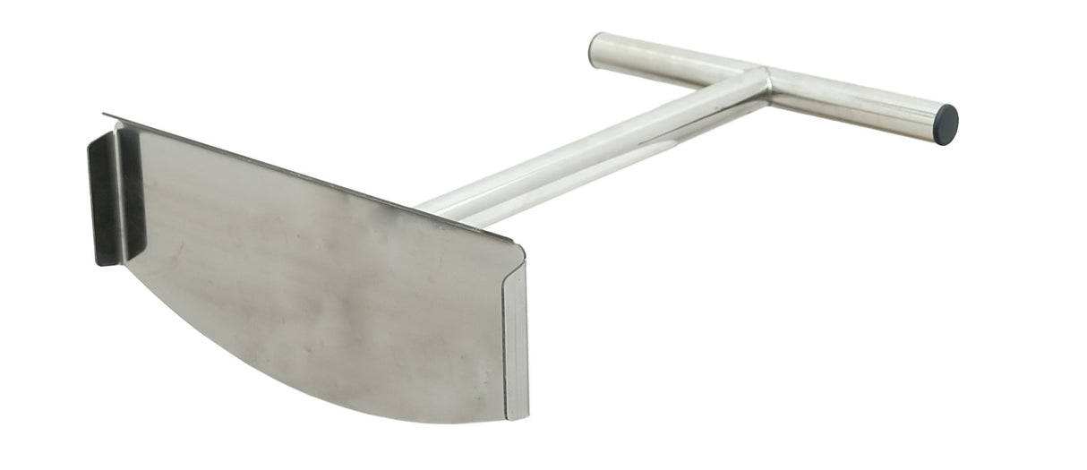 Stainless steel hand plunger for all steam wax melters to squeeze the wax out of the residue