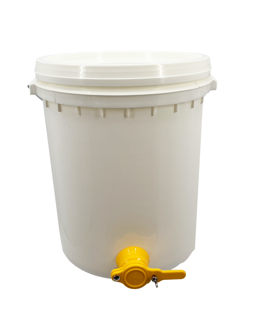 Abfüllhobbock mit Quetschhahn für Honig Honigabfüller Abfüllkübel 40 Kg