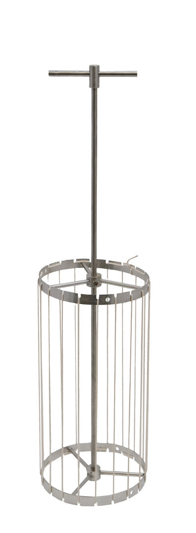 16 cm stainless steel candle holder for up to 20 candles with adjustable double ring