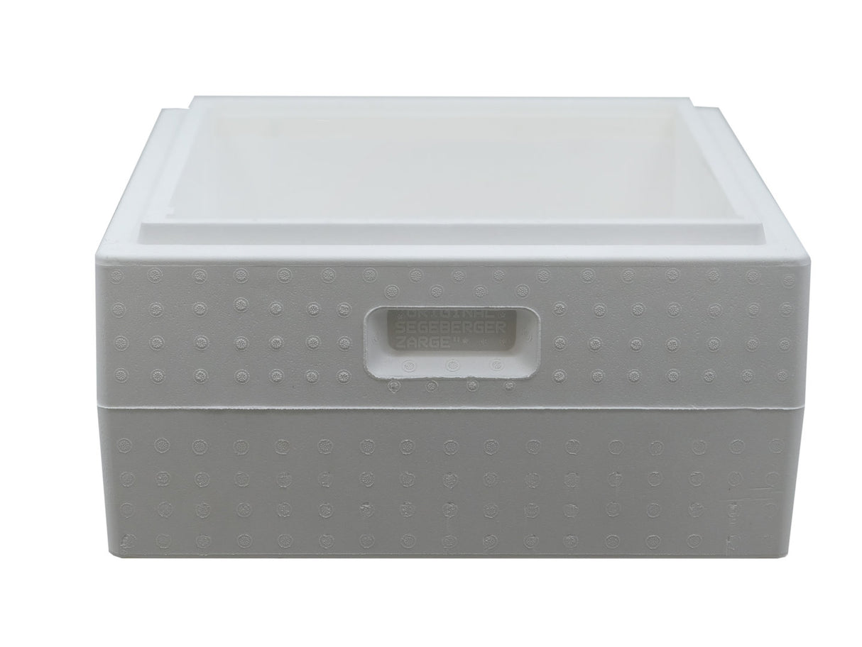 Original Segeberger Beute 3 Zargen mit Schienen Deutsch Normal Styropor Beute