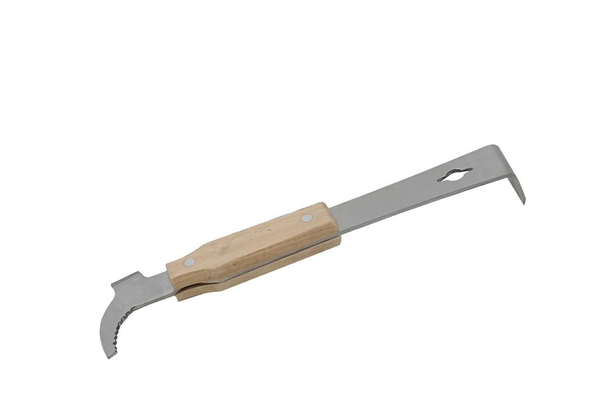 26cm stainless steel wood chisel with jack and wooden handle – ground on one side