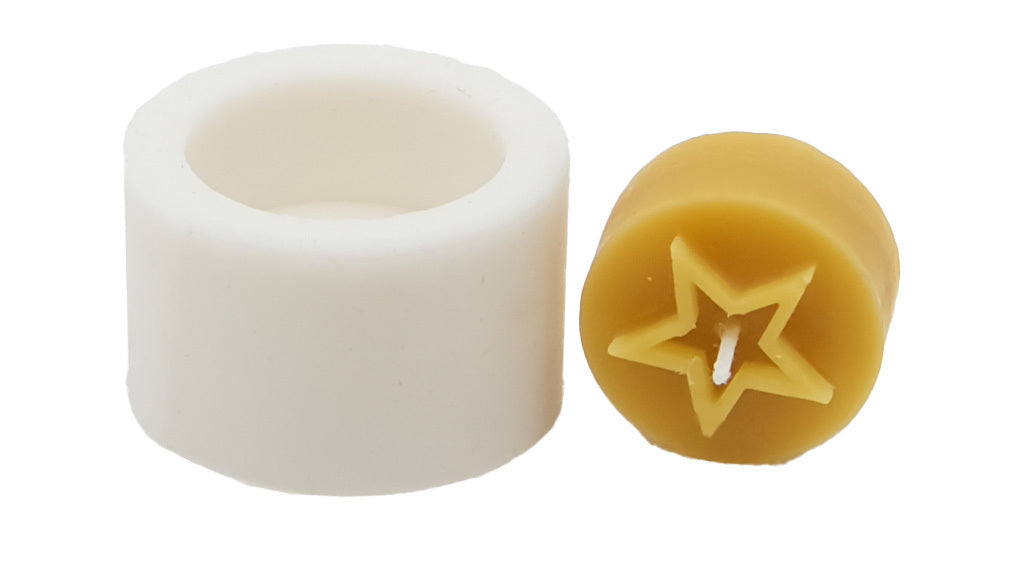 Silicone casting mold for tealight "Open Star"