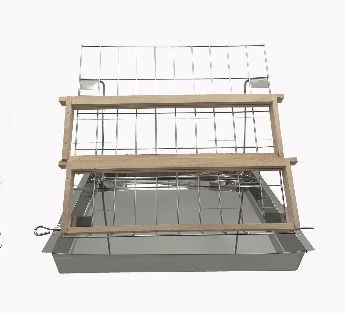 Simple stainless steel uncapping tray for uncovering honeycombs