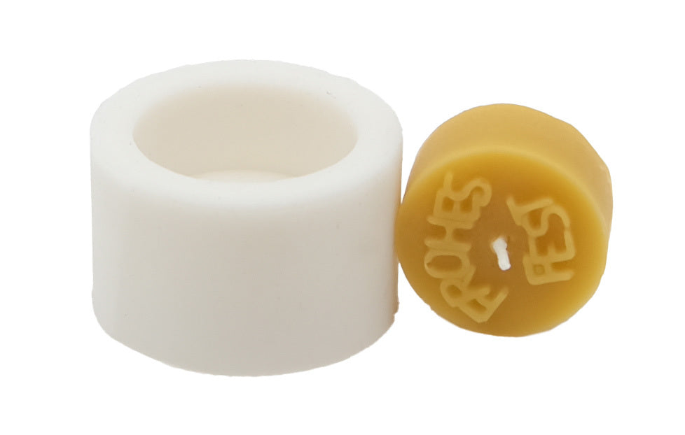 Silicone mold for tealight holder “Happy Holidays”