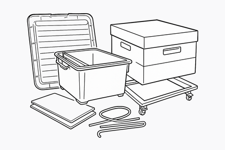 Transport von Beuten, Rähmchen, Zargen