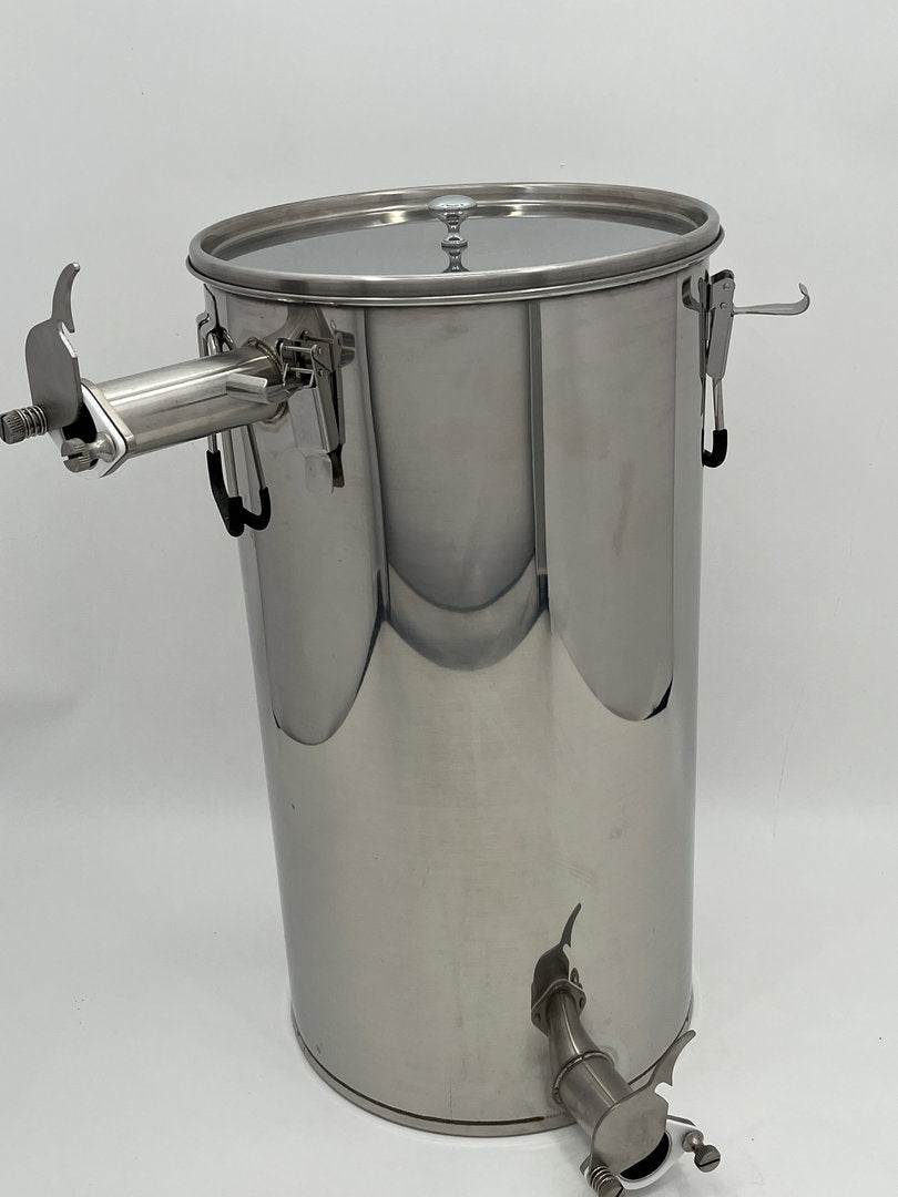 Honigabfüller 2. Quetschhahn Lunzer Kegelsieb Edelstahl Filterkübel 50Kg