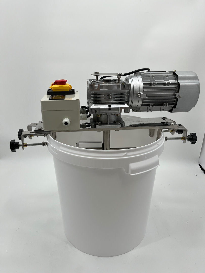 Honey stirrer, stirring system for 40kg buckets of honey, creaming honey, beekeeping honey