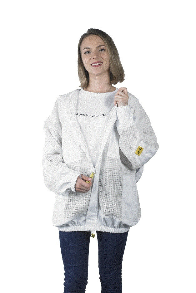 Imkeranzug Elegant Bee Overall Schutzanzug Bienen Belüftet Netzgewebe Weiss