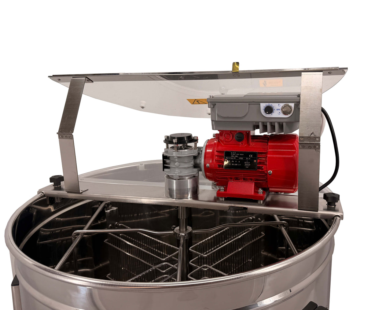 4-frame self-reversing honey extractor, German standard/Zander 