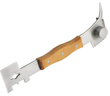 Beekeeping tools: hive tool, comb lifter, comb scraper, multi-tool