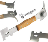 Beekeeping tools: hive tool, comb lifter, comb scraper, multi-tool