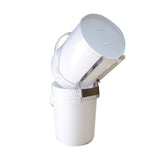 Adjustable bucket holder for all stainless steel bottling buckets, honey buckets, and pails