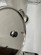 Round stainless steel steam wax melter, 45cm diameter, for up to 12 honeycombs