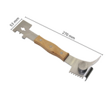 Beekeeping tools: hive tool, comb lifter, comb scraper, multi-tool