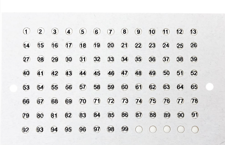 Leucht Opalith Plättchen zum Königin Markieren Zeichenplättchen Classic 104 Königin Nummern 1-99