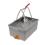 Uncapping set for 2 people, Profil Line stainless steel, large, with plastic container + stainless steel sieve