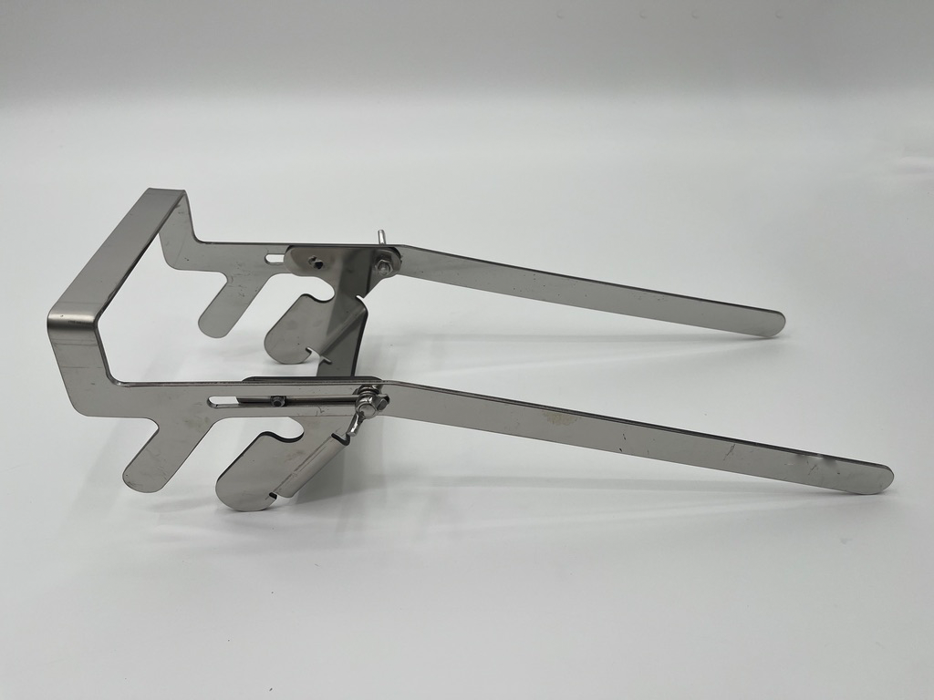 Adjustable bucket holder for all stainless steel bottling buckets, honey buckets, and pails