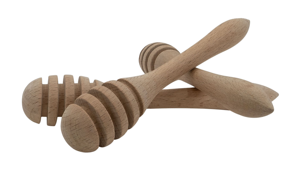 Honey spoons, medium-large, beechwood, 3 pieces