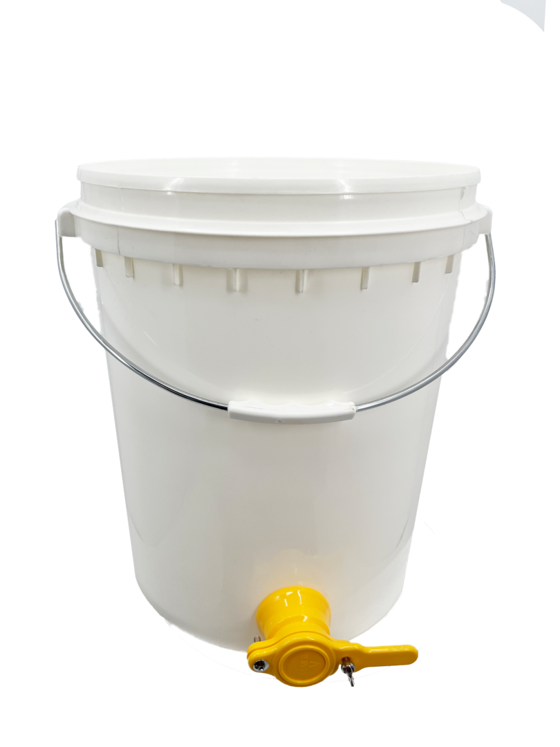 Abfüllhobbock mit Quetschhahn für Honig Honigabfüller Abfüllkübel 40 Kg