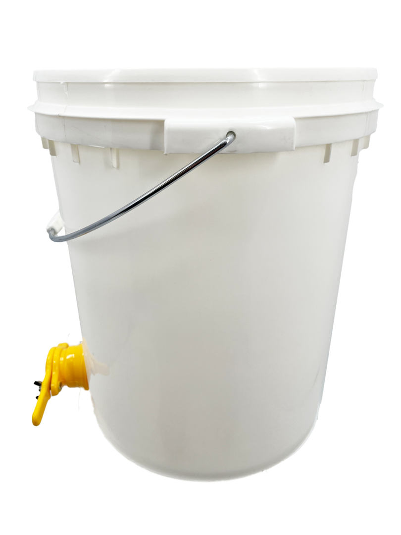 Abfüllhobbock mit Quetschhahn für Honig Honigabfüller Abfüllkübel 40 Kg