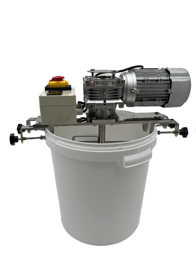 Honey stirrer, stirring system for 40kg buckets of honey, creaming honey, beekeeping honey