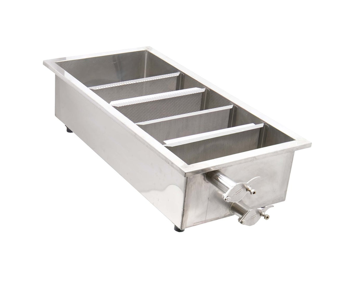 Honigsumpf Edelstahl mit 5 Filterkammmern Honigsieb Sonderserie Restposten