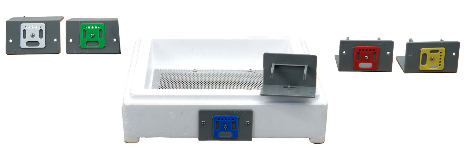 Mini Plus Fluglochrosette Fluglochschieber Drohnensperre Belegstellen Blau Grün Weiß rot Gelb