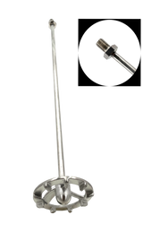 Honey stirrer with M14 thread, similar to Rapido Rasant stainless steel, for making creamy honey.