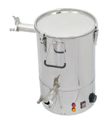 Bienenwagner Schrägboden Siebkübel 35 kg aus Edelstahl mit Heizung 2 Hahn Abfüller Honig