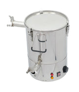 Bienenwagner Schrägboden Siebkübel 25 kg aus Edelstahl mit Heizung 2 Hahn Abfüller Honig