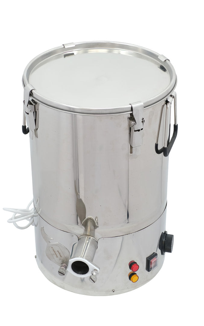Bienenwagner 25 kg stainless steel inclined bottom filler with heating, heated filling bucket