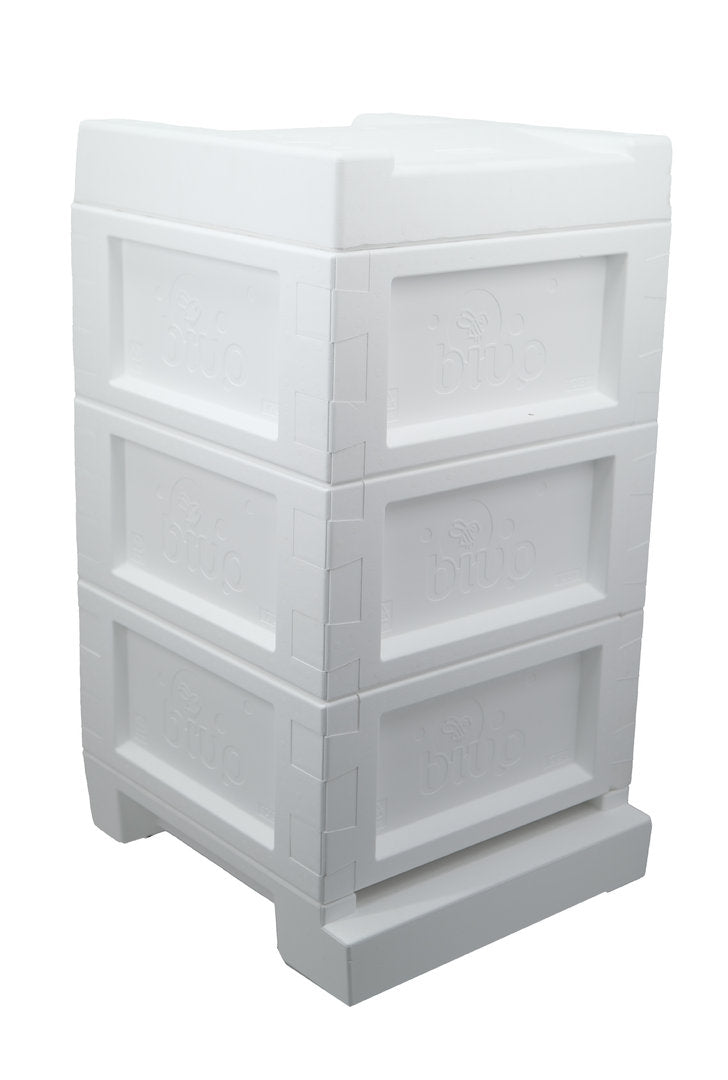 Original Segeberger Beute 3 Zargen in Teilen mit Schienen Deutsch Normal Styropor Beute