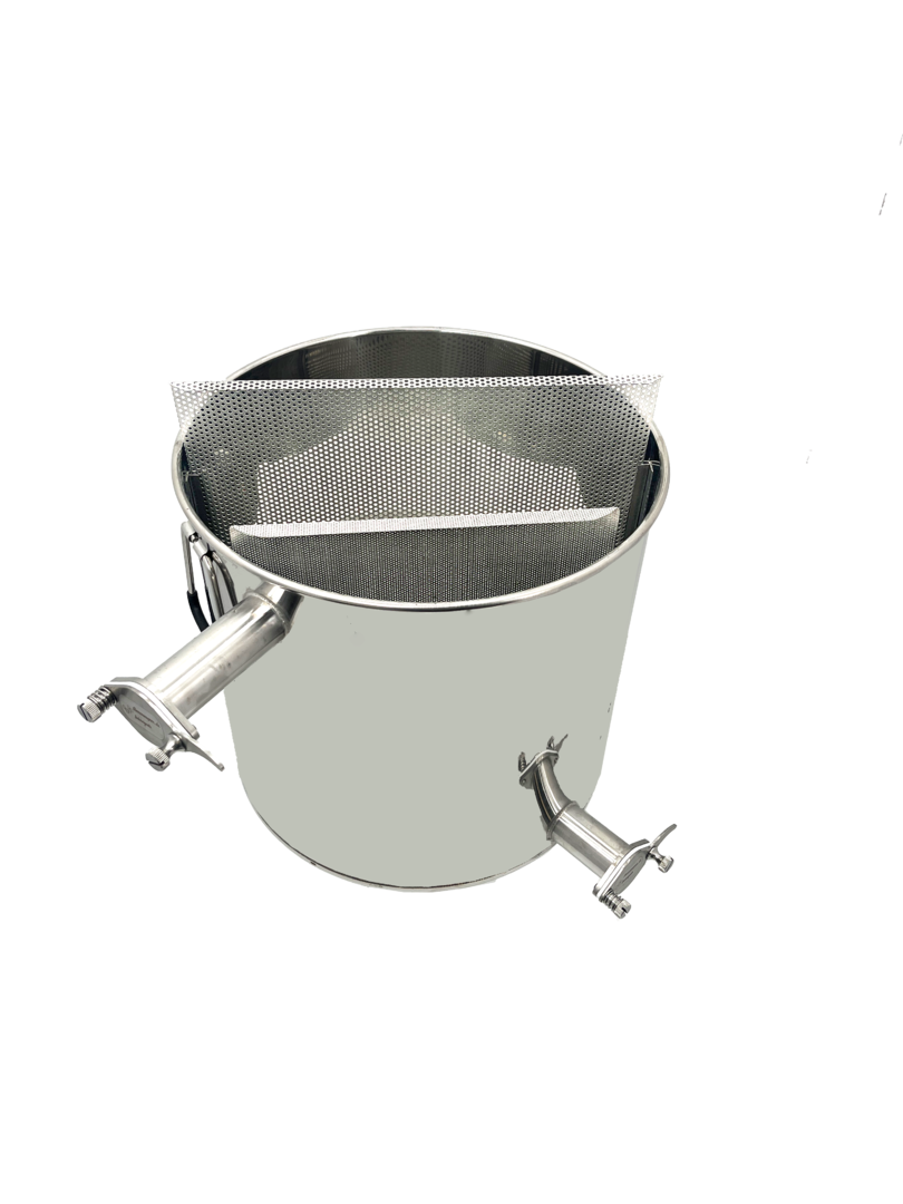 Seau tamis 50 kg sous bidon tamis pour miel. Se place sous le spinner