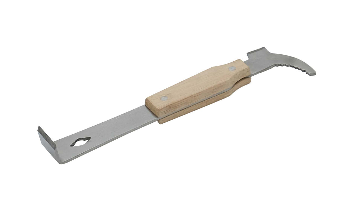 26cm stainless steel wood chisel with jack and wooden handle – ground on one side