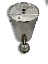 Round stainless steel steam wax melter, 45cm diameter, for up to 12 honeycombs