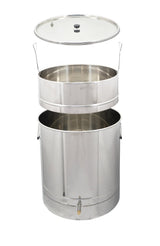 Scaldacera a vapore tondo in acciaio inox diametro 64 cm fino a 30 favi