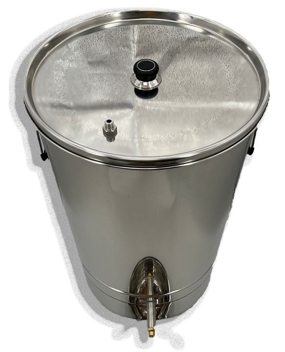 Round stainless steel steam wax melter, 45cm diameter, for up to 12 honeycombs