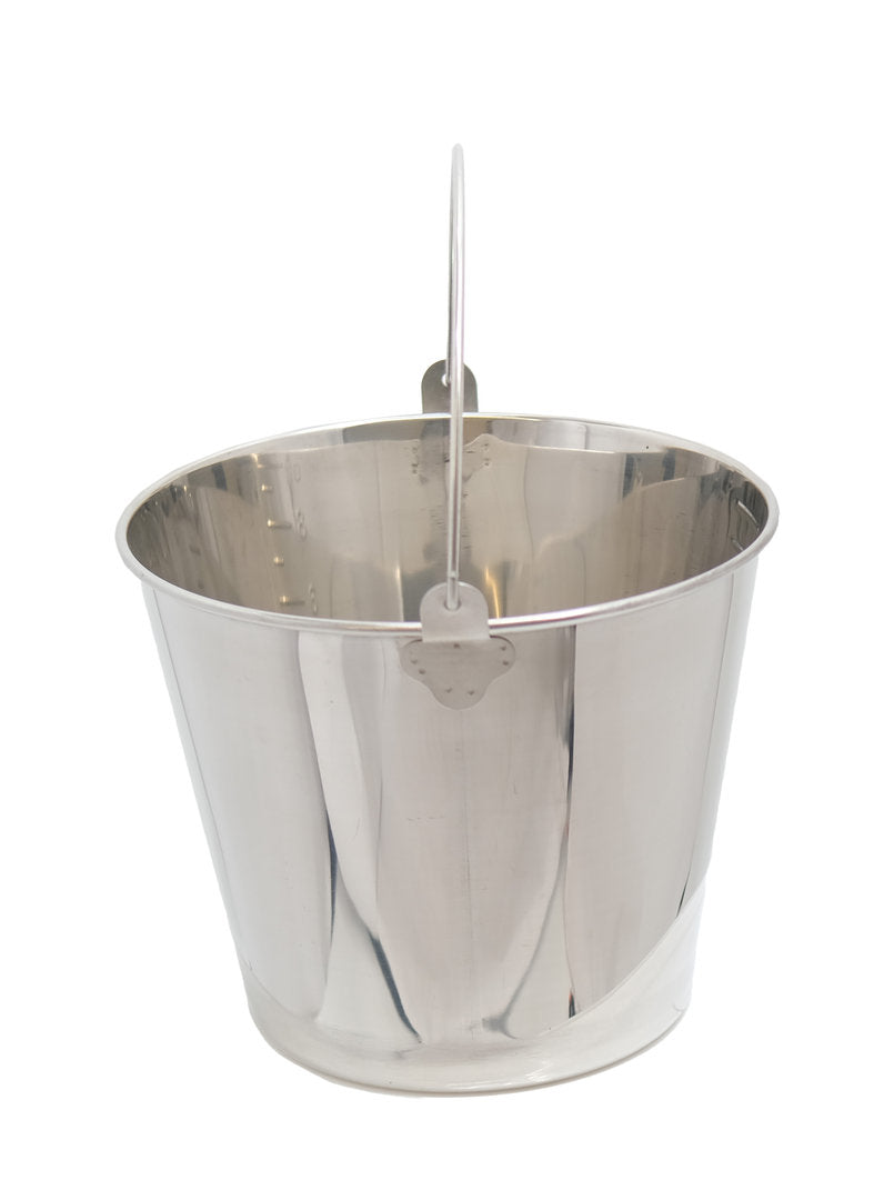 Wax and honey bucket 10 liter stainless steel with Henkell wax melting pot conical
