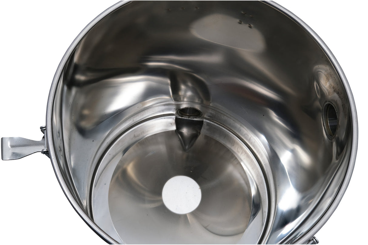 Bienenwagner 25 kg stainless steel inclined bottom filler with heating, heated filling bucket